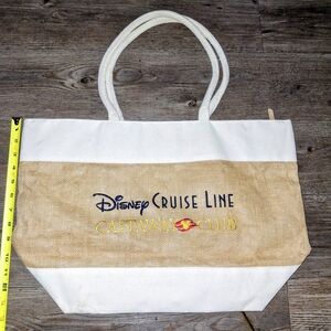 Disney Cruise Line Castaway Club Tan and White Tote